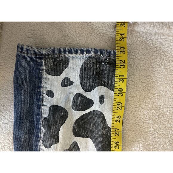 Vtg Levi's 501 Button Fly Blue Denim Jeans Rare Black And White Painted 34×34 - Picture 12 of 16